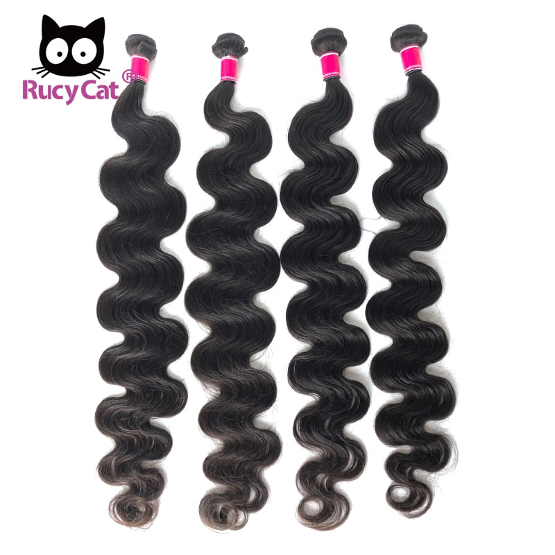 RucyCat Body Wave Bundles Brazilian Hair 100% Human Hair Bundles No Shedding Soft Remy Hair Full 30 Inch Bundles Sale