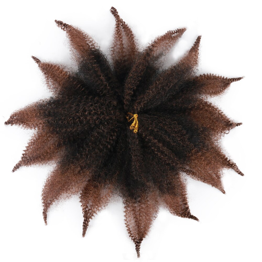 Black Star Afro Kinky Twist Crochet Marley Braiding Hair Marley Kinky Hair 8inch Short Synthetic Hair Extensions for Women