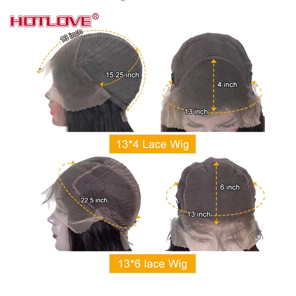 13x6 Lace Front Human Hair Wigs For Black Women 150% Density Brazilian Straight Hair Lace Frontal Wigs With Baby Hair Remy Hair