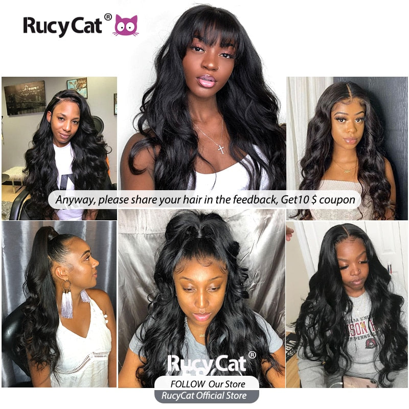 RucyCat Body Wave Bundles Brazilian Hair 100% Human Hair Bundles No Shedding Soft Remy Hair Full 30 Inch Bundles Sale