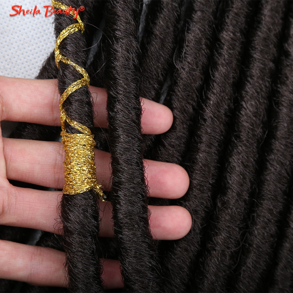 Crochet Hair Dreadlocks Faux Locs Braiding Hair Extensions Synthetic Decorative Braids Pre Stretched 12Inch  for Women Black