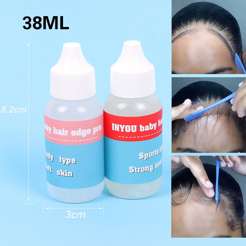 Super Lace Wig Glue Hair Bonding Glue 38ML With Glue Remover 30ML For Front Lace Wig with Elastic Wig Band Edge Grip Headband
