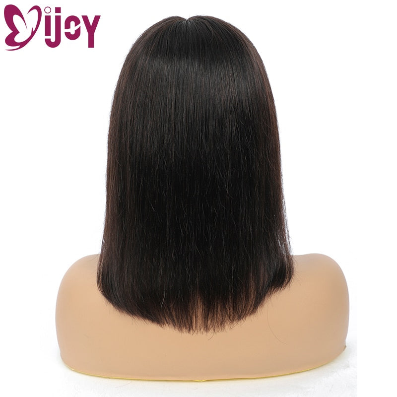 13x1 T Part Lace Human Hair Wig Short Bob Wig Straight Brazilian Remy Human Hair Wigs Middle Part Lace Wig For Black Women IJOY