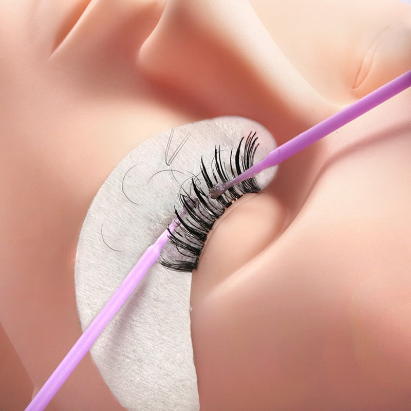 Disposable MicroBrush Eyelashes Extension  Individual Lash Removing Swab Micro Brush For Eyelash Extension Tools