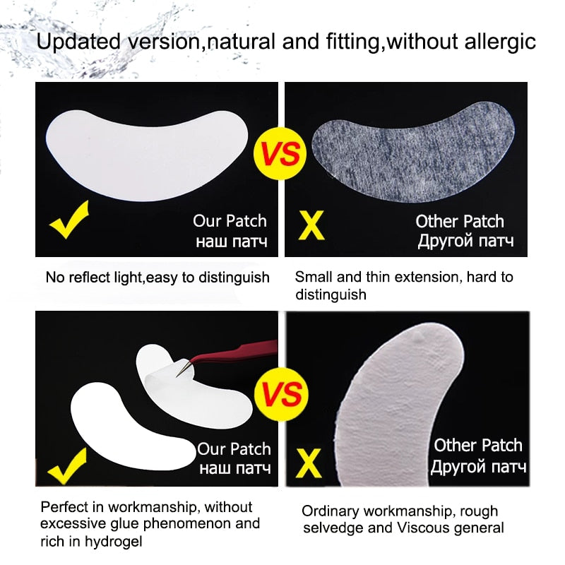 OWOSC 50/100PCS Wholesale Hydrogel Gel Eye Patches for Eyelash Extension Eyepads Eyelash patch Lash Extension Mask Eyepad Makeup