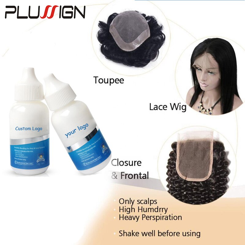 Plussign Hair Extension Glue Super Strong Wig Glue For Lace Front Wig/Toupee/Closure/Hair Extension And Hair Glue Remover 3Pcs